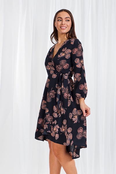 Floral Wrap Dress