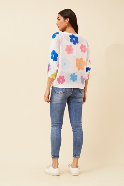 FLORELLA FLORAL KNIT TOP