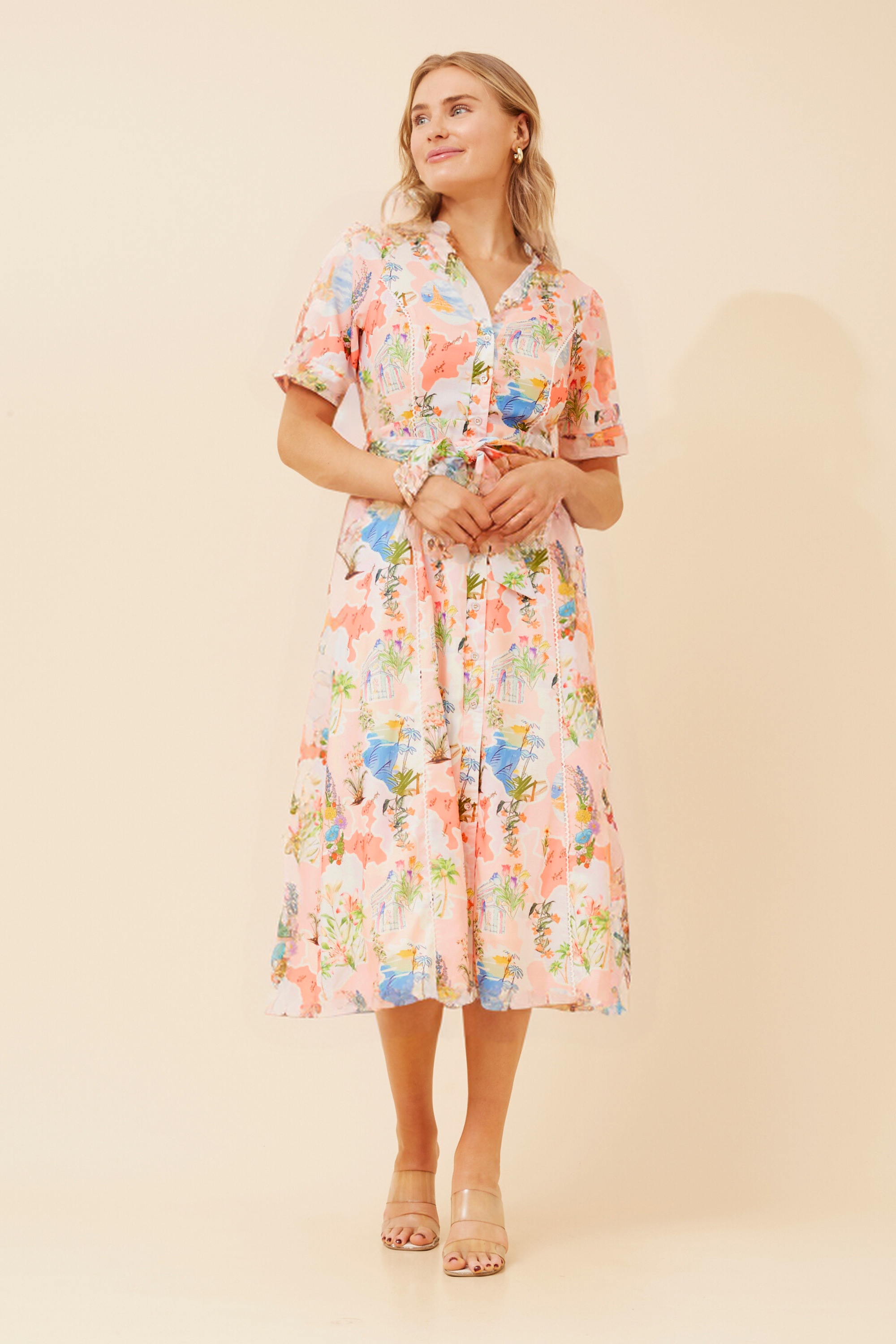 FLORETTE WANDERLUST PRINT DRESS