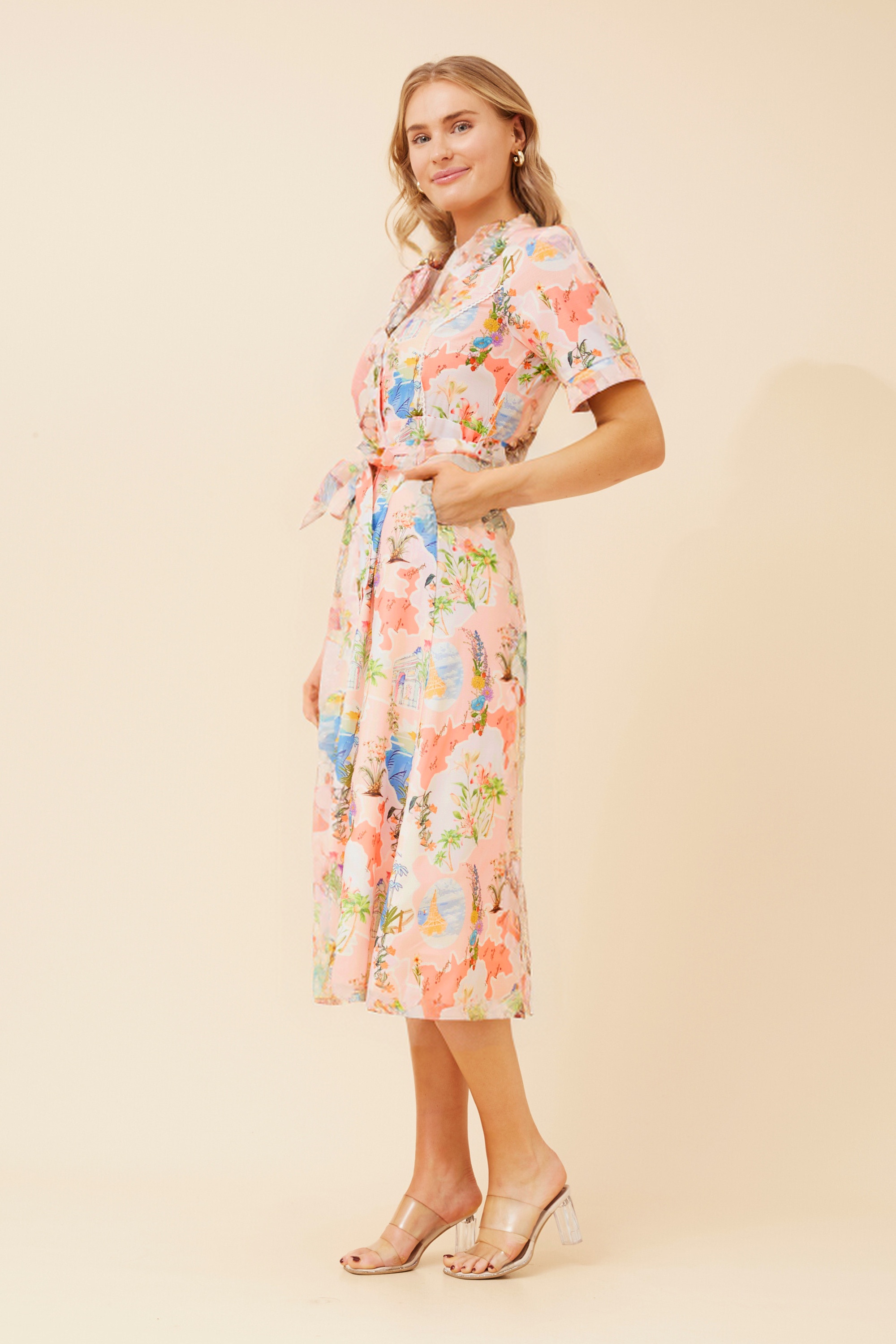 FLORETTE WANDERLUST PRINT DRESS