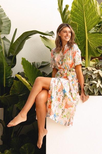 FLORETTE WANDERLUST PRINT DRESS