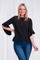 FLUTE SLEEVES BLOUSE