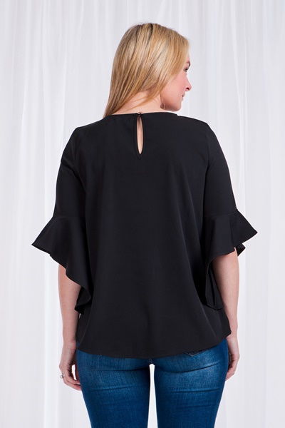 FLUTE SLEEVES BLOUSE