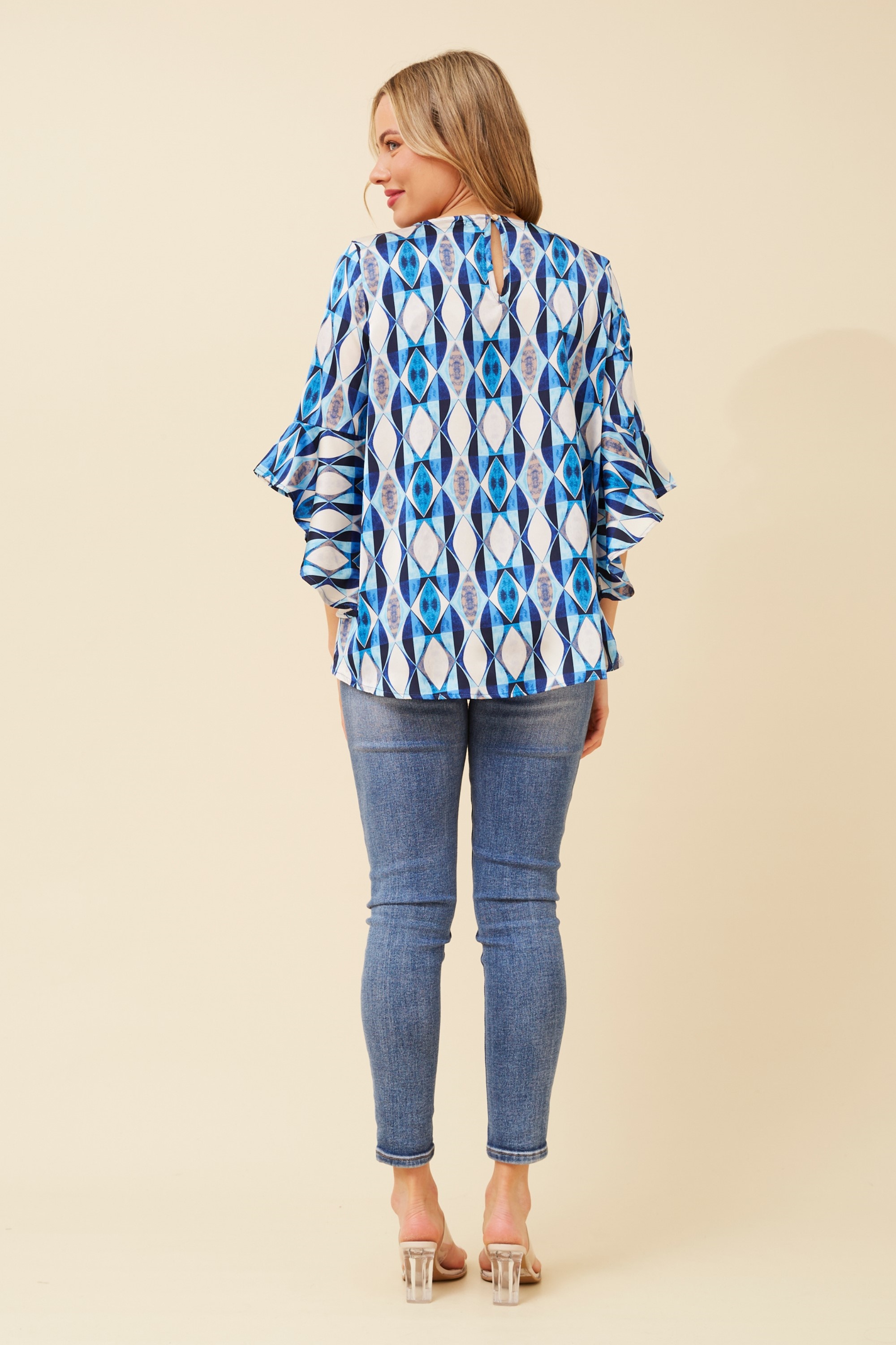 FOREVER ABSTRACT PRINT BLOUSE