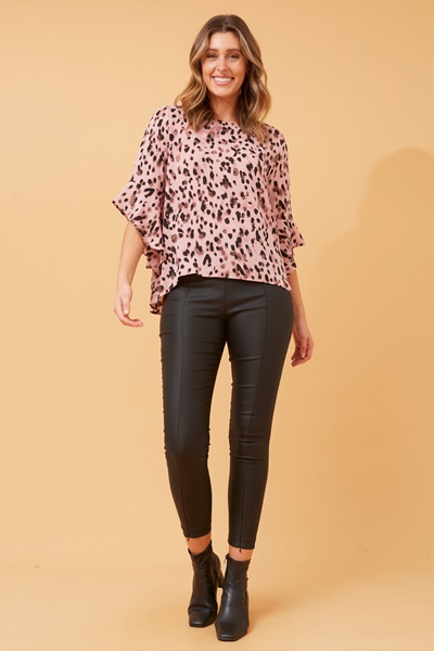 FOREVER NEW ANIMAL PRINT BLOUSE