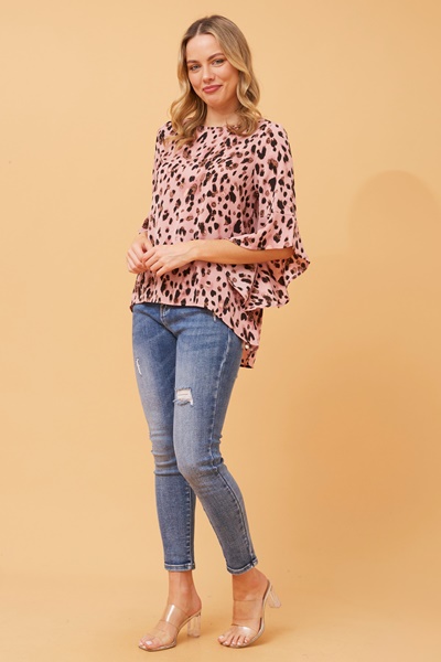 FOREVER NEW ANIMAL PRINT BLOUSE