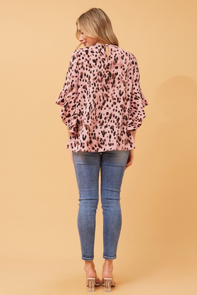 FOREVER NEW ANIMAL PRINT BLOUSE