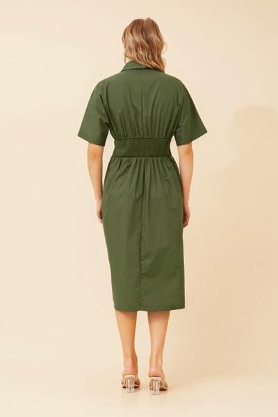 FRANCETTE SOLID SHIRT DRESS