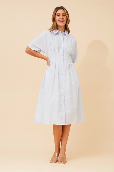 FRANCETTE SOLID SHIRT DRESS