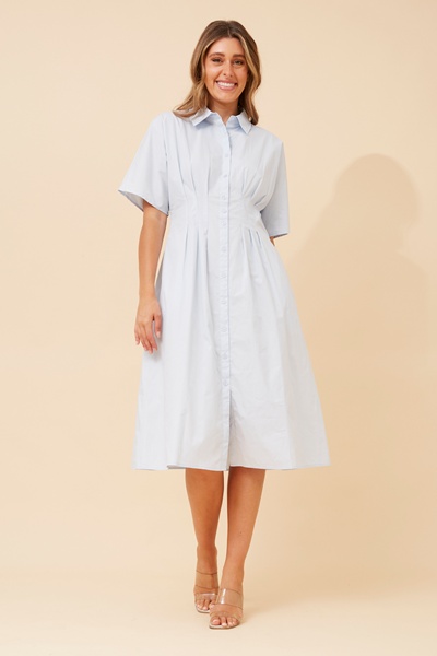 FRANCETTE SOLID SHIRT DRESS