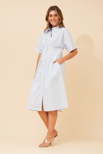 FRANCETTE SOLID SHIRT DRESS
