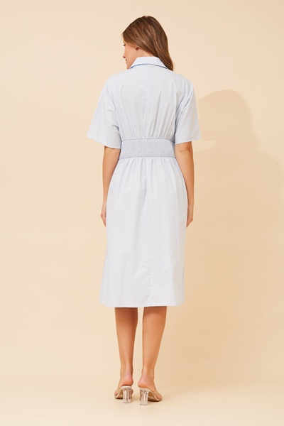 FRANCETTE SOLID SHIRT DRESS