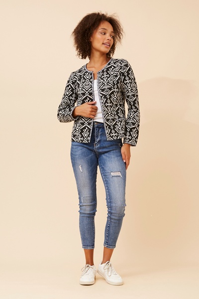 FRANCILLE JACQUARD JACKET