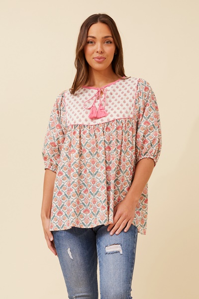 FRANNIE FLORAL PRINT TOP