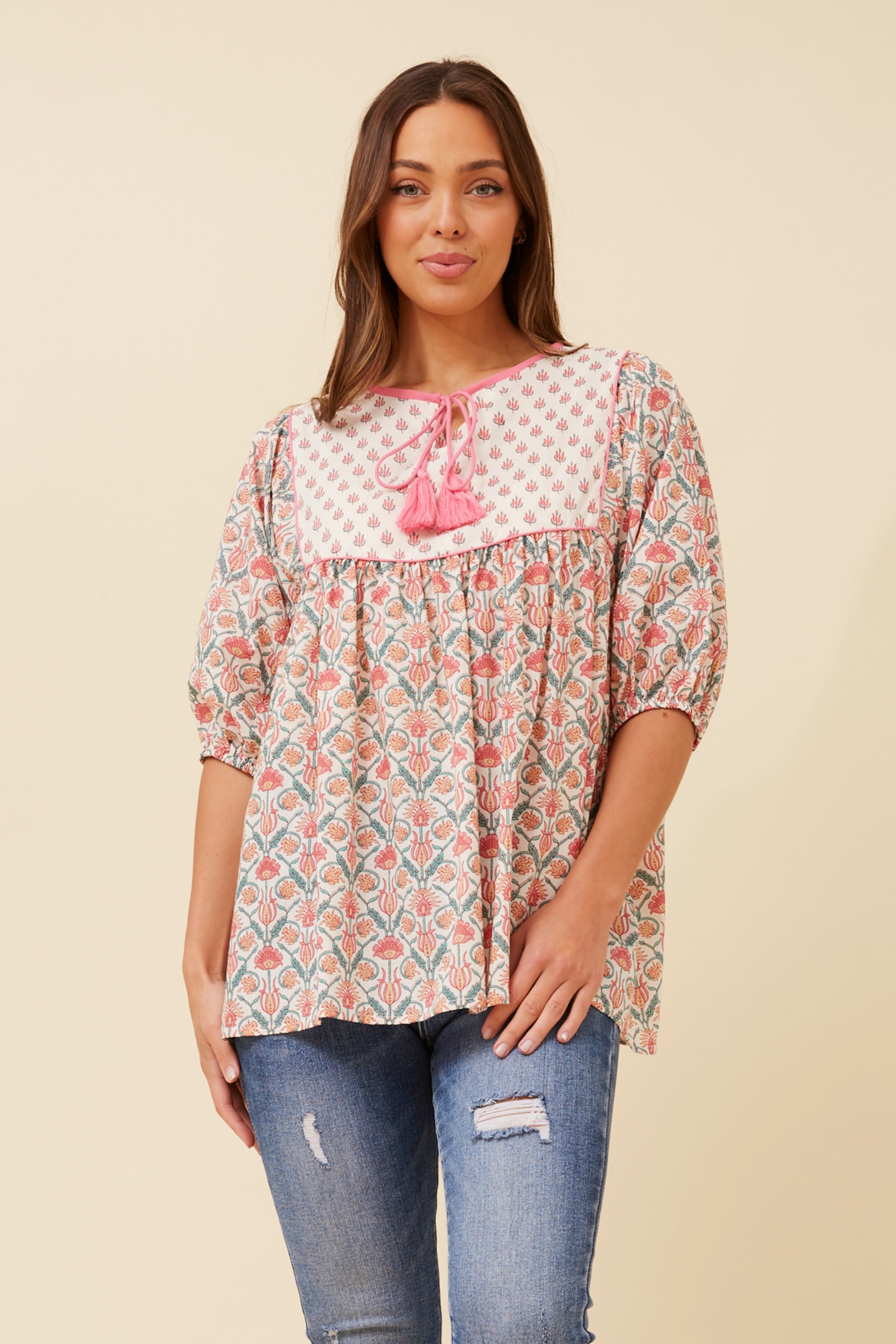 FRANNIE FLORAL PRINT TOP