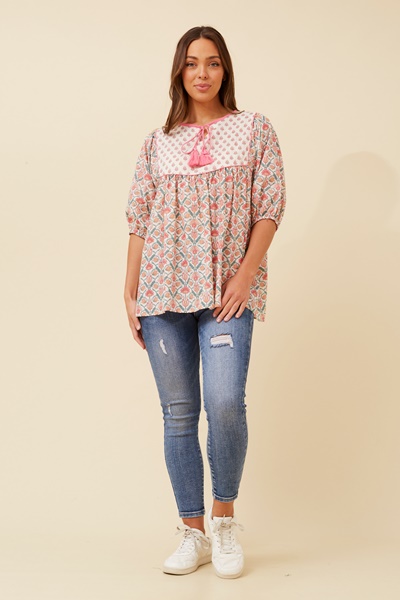 FRANNIE FLORAL PRINT TOP