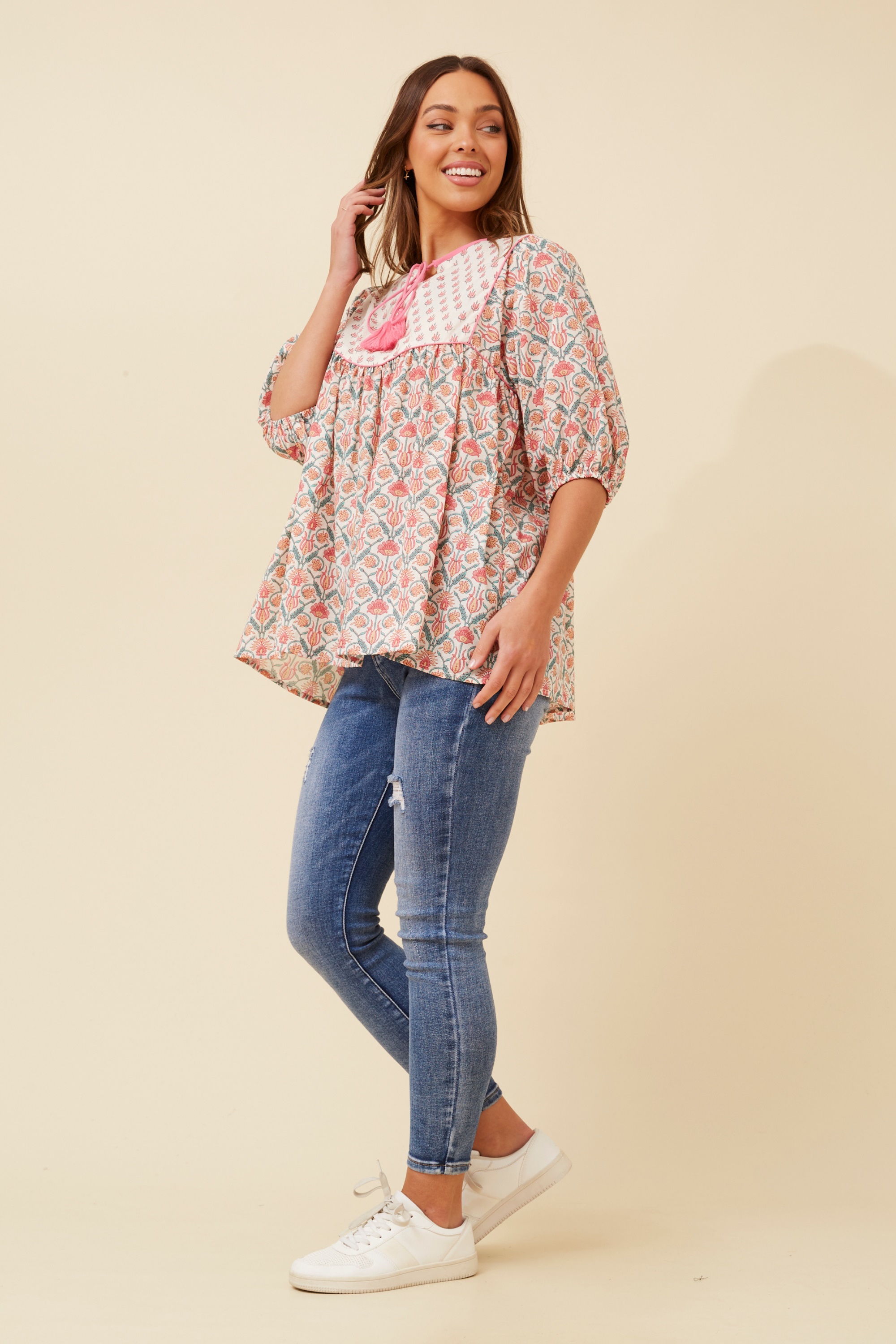 FRANNIE FLORAL PRINT TOP