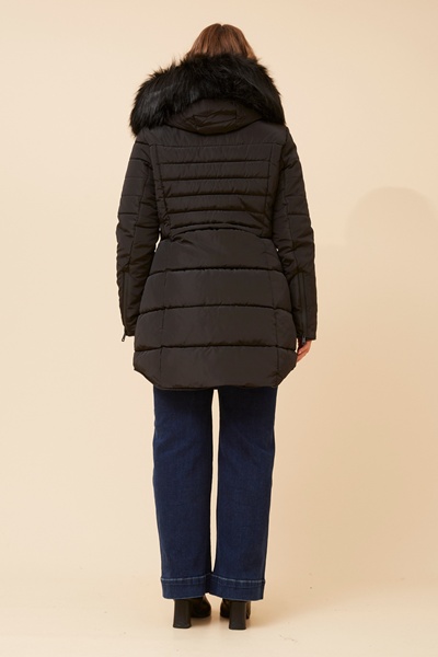 FREYA FAUX FUR PUFFER COAT