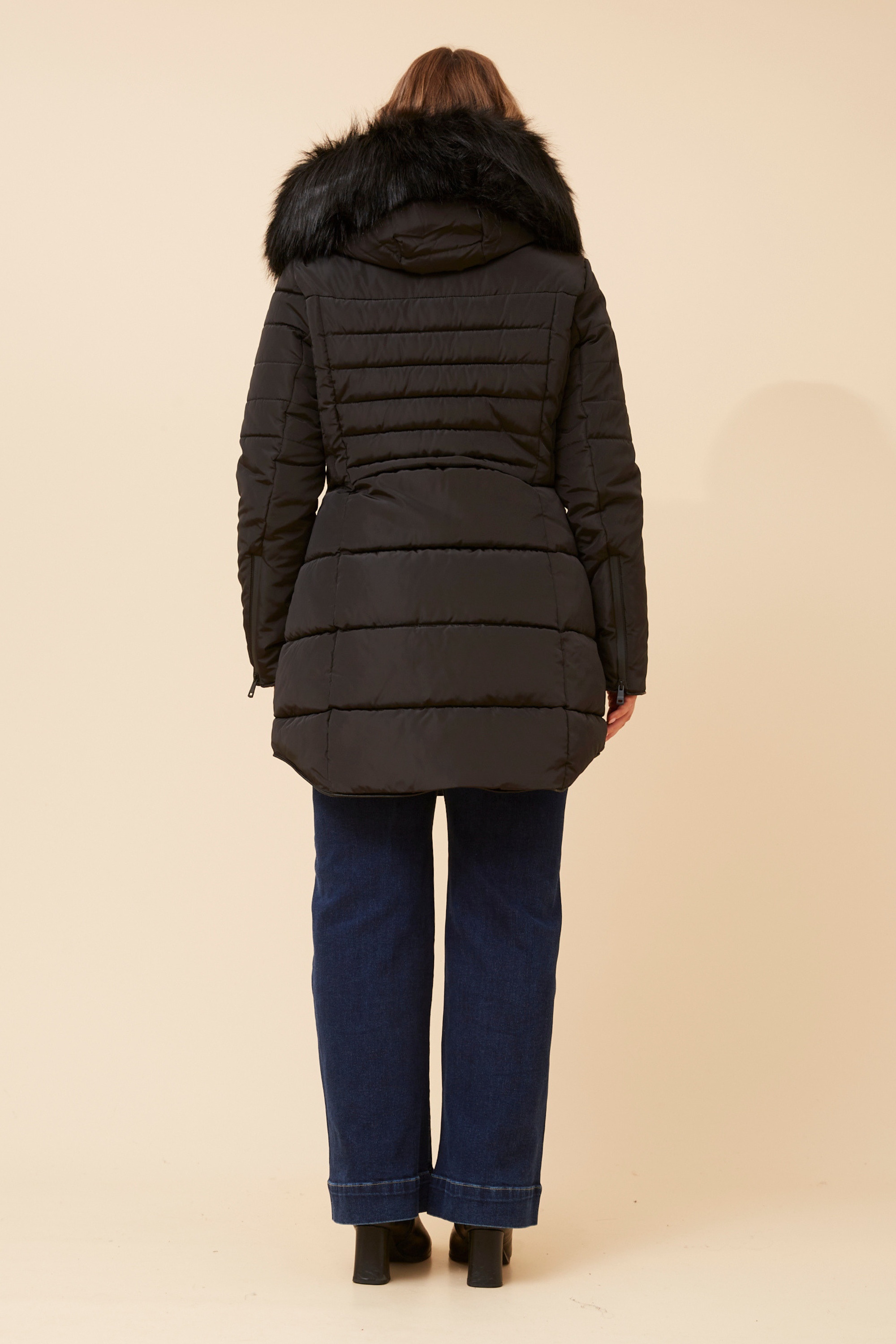 FREYA FAUX FUR PUFFER COAT