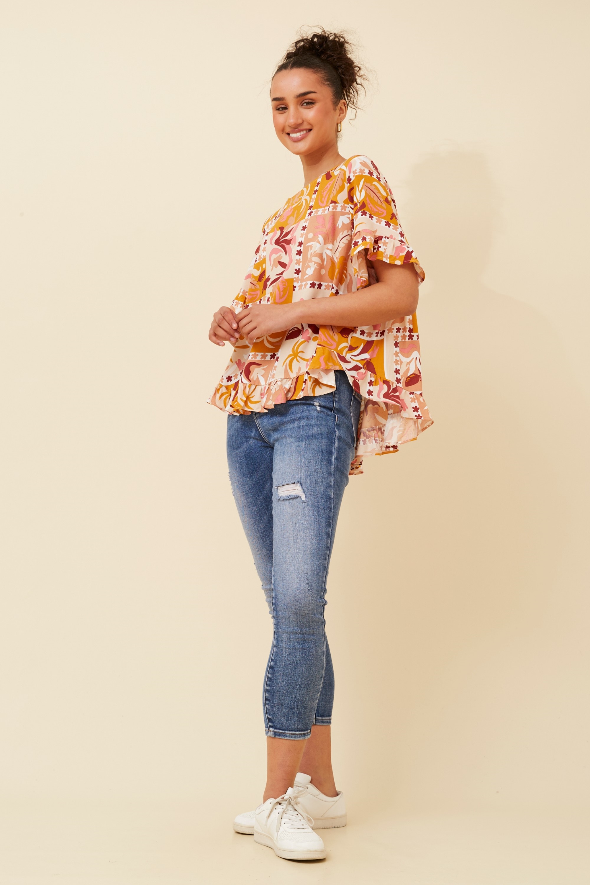 FRILA TROPICAL PRINT TOP