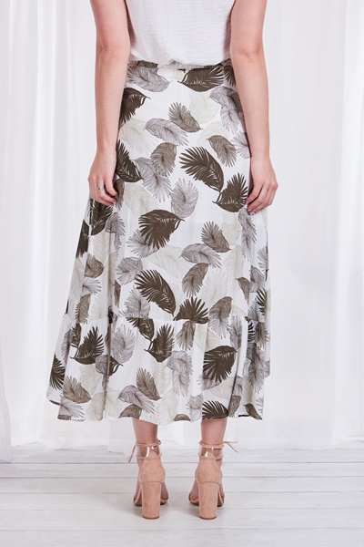 FRILL FRONT WRAP SKIRT