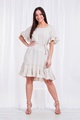 Frill linen dress