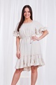 Frill linen dress
