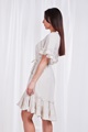 Frill linen dress