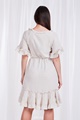 Frill linen dress