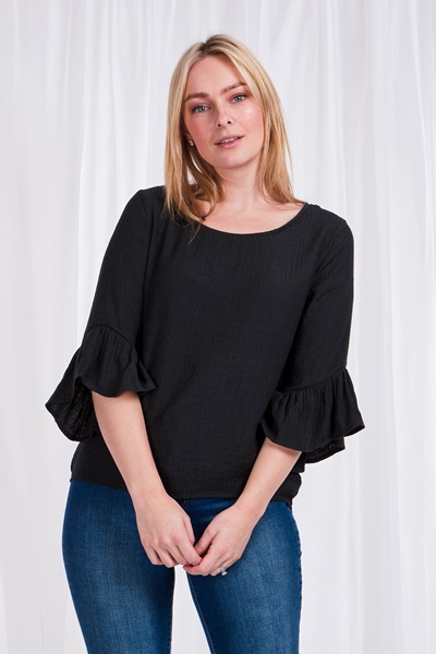 FRILL SLEEVE BLOUSE