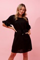 Frill sleeve short dress