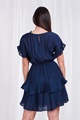 FRILL SLEEVE TIE WAIST DRESS