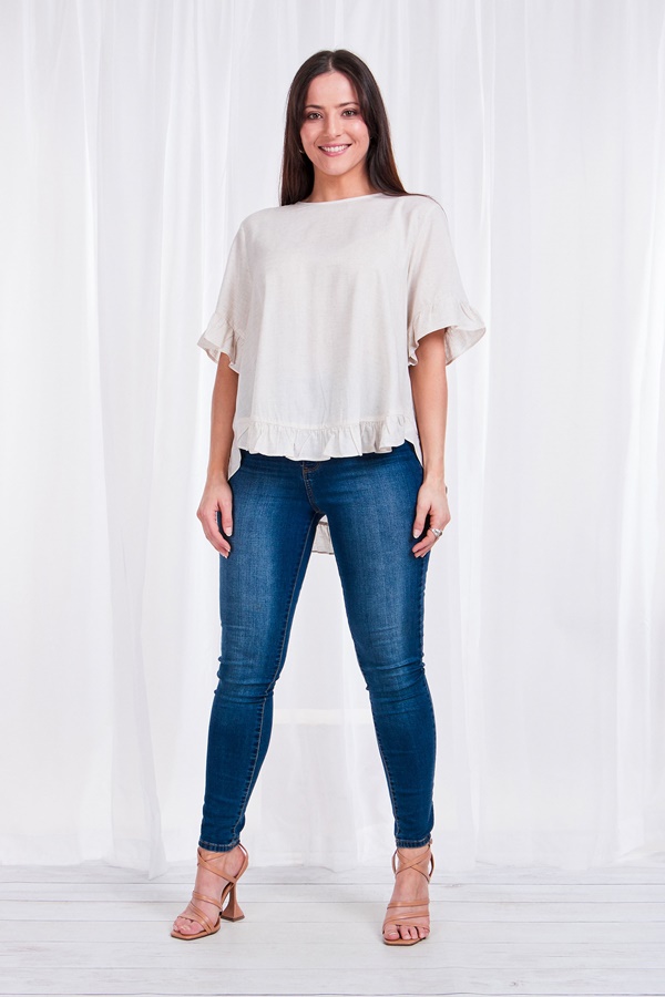 Frill sleeve top