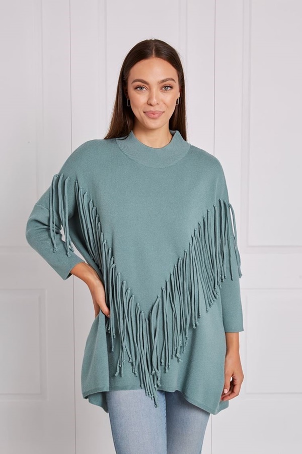 FRINGE DETAIL KNITTED JUMPER FRINGE DETAIL KNITTED JUMPER