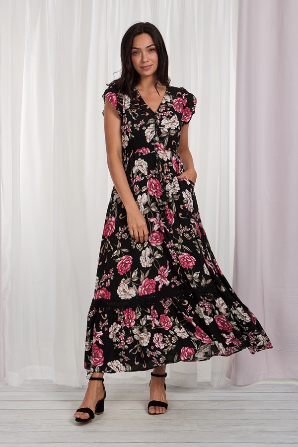 Front slit Maxi Dress