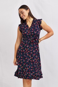 Front Tie waist Tea dress