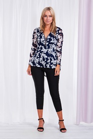 Front Zip Lace Top