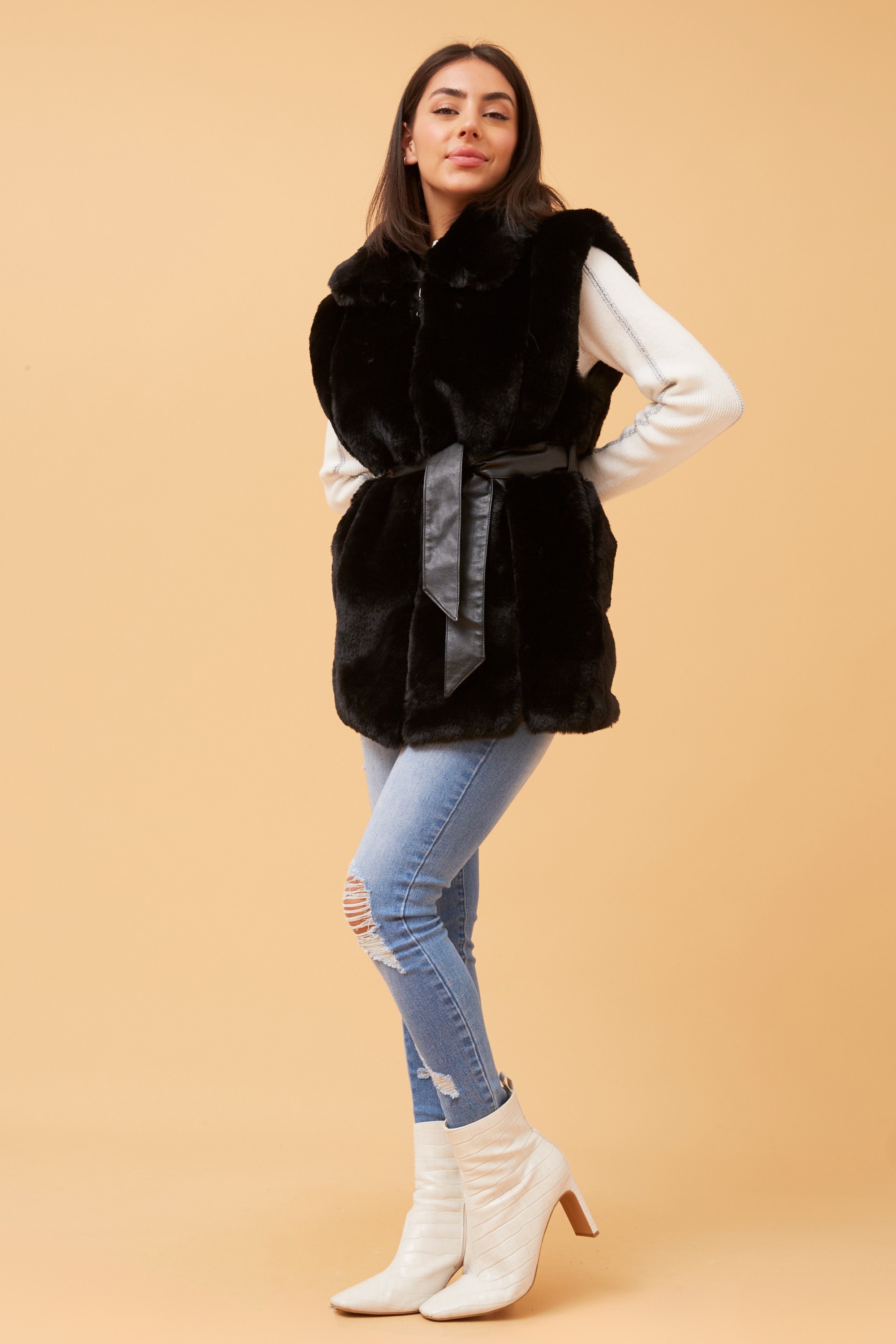 GABLE FAUX FUR VEST