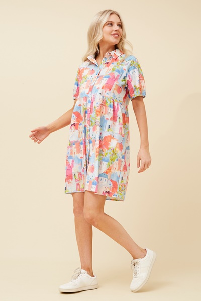 GAIA HOLIDAY PRINT DRESS