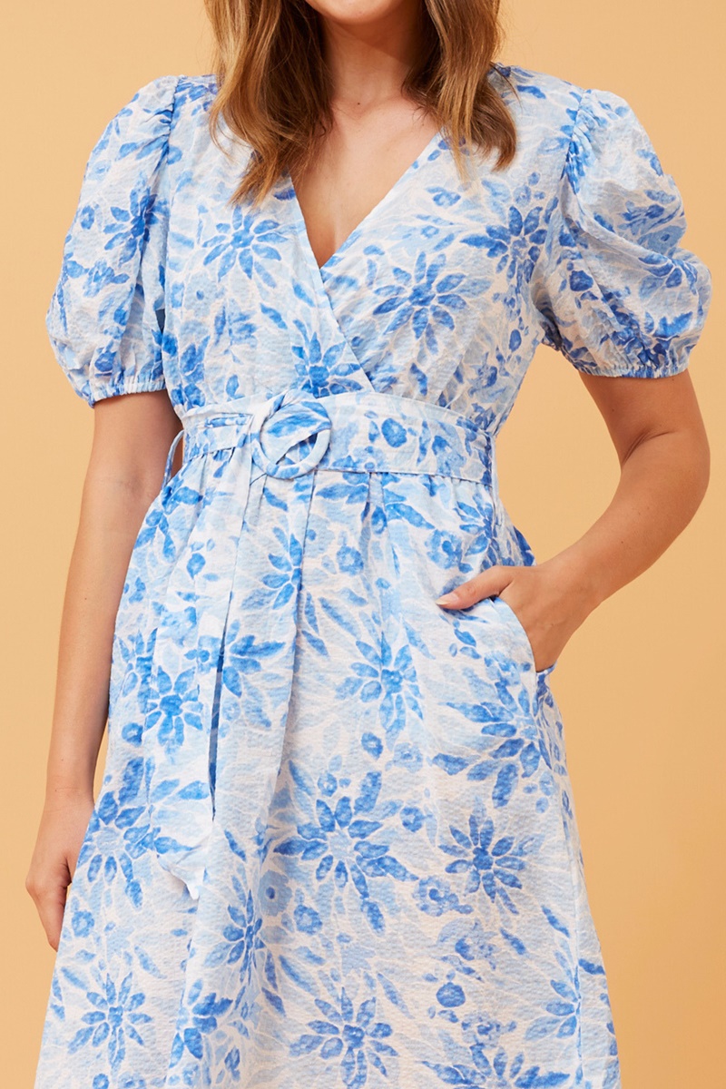 Galen floral belted midi dress, Buy Online