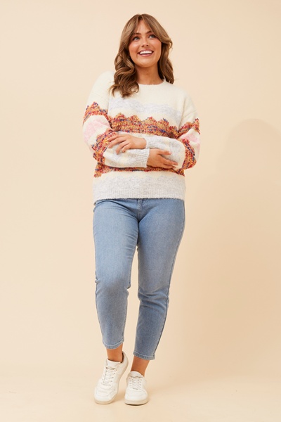 GALIA WOOL BLEND KNIT PULLOVER