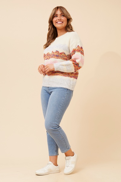 GALIA WOOL BLEND KNIT PULLOVER
