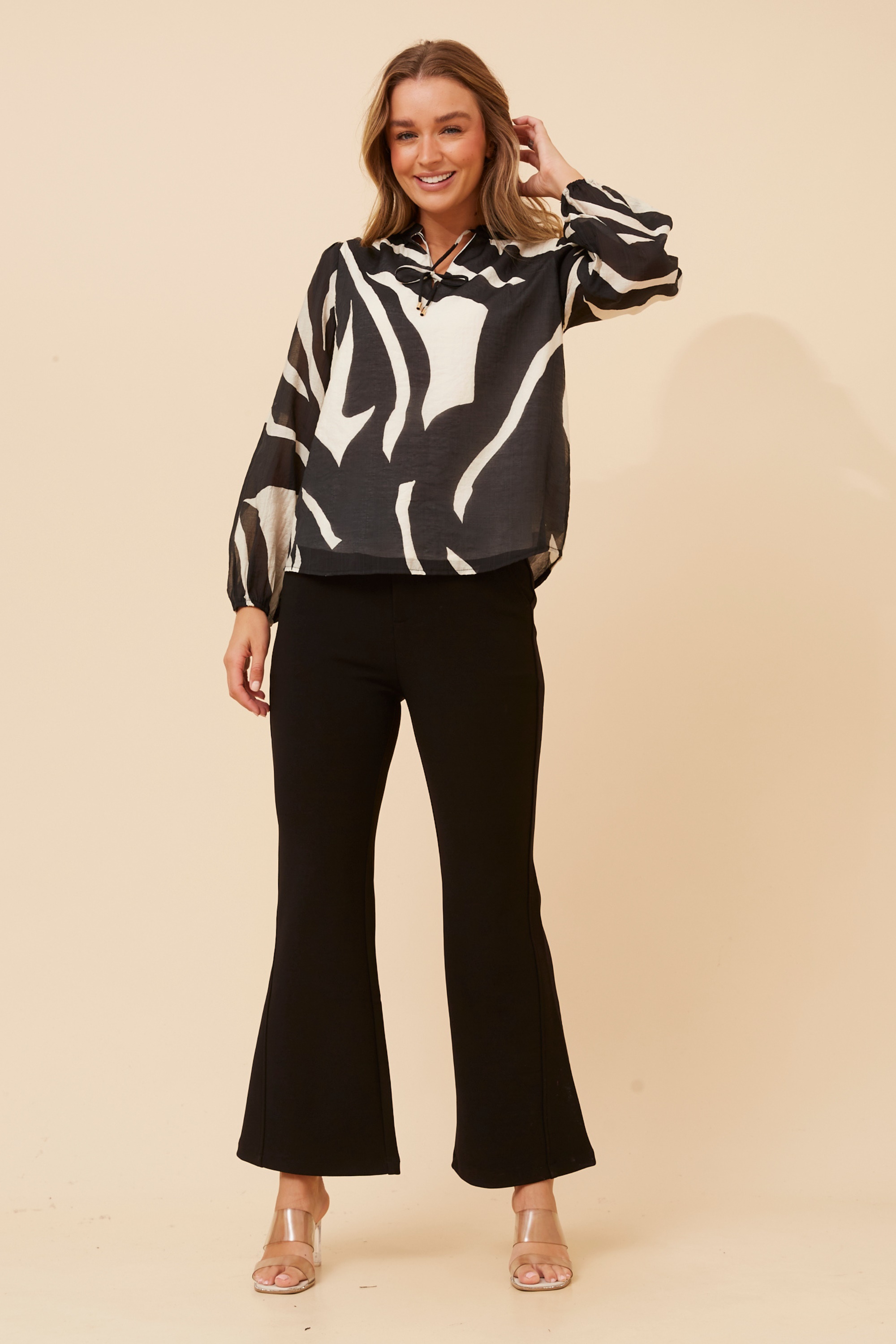 GALINKA ABSTRACT PRINT BLOUSE