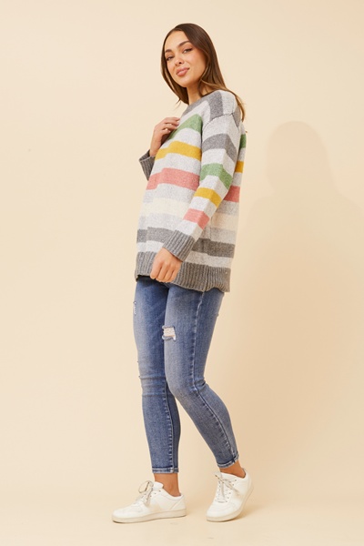 GAVIN STRIPE KNIT PULLOVER