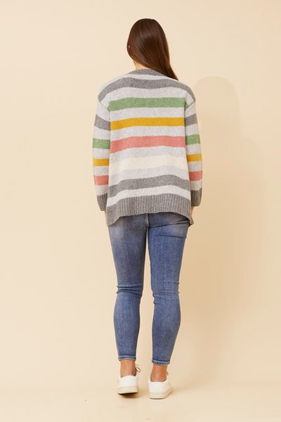 GAVIN STRIPE KNIT PULLOVER