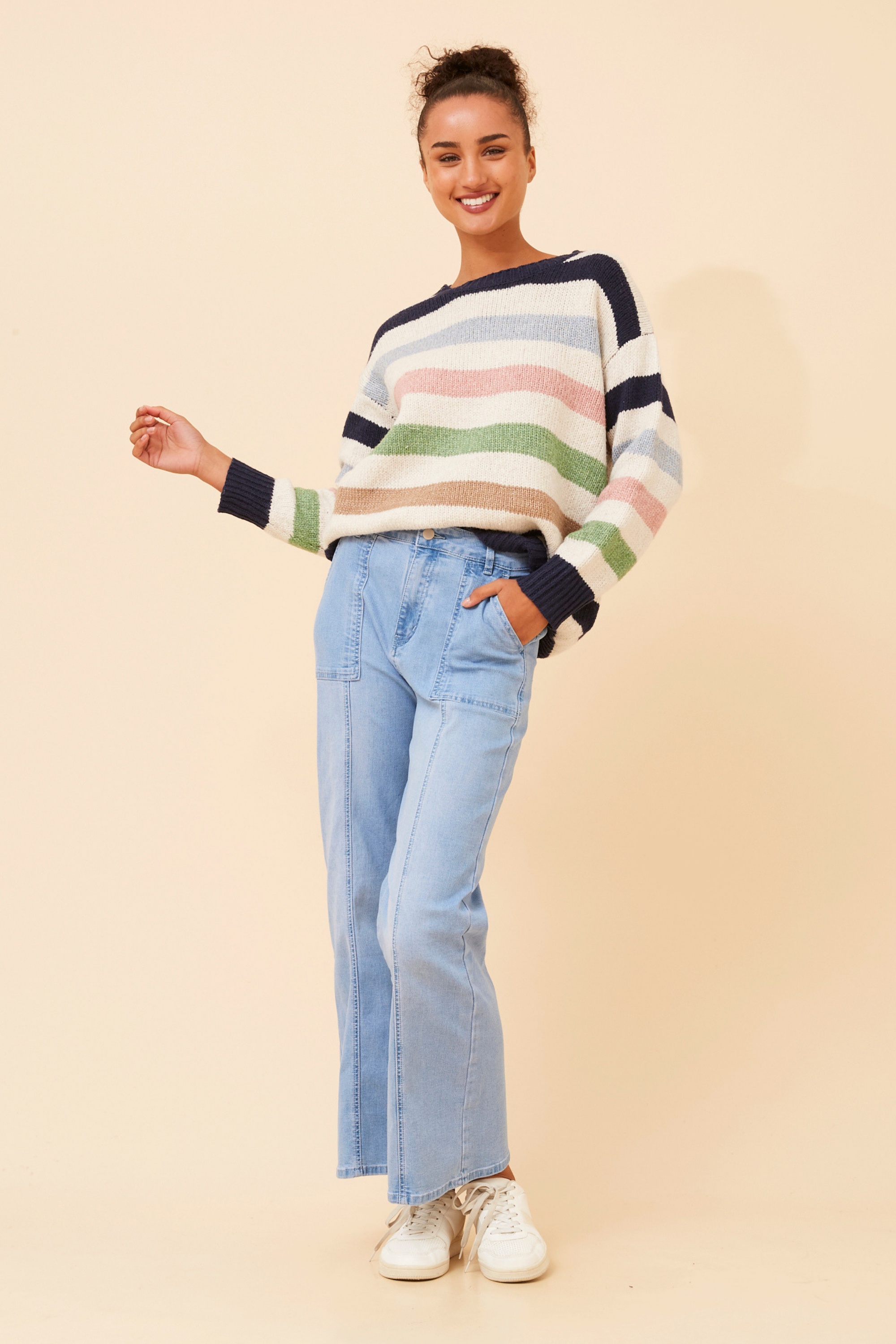 GAVIN STRIPE KNIT PULLOVER