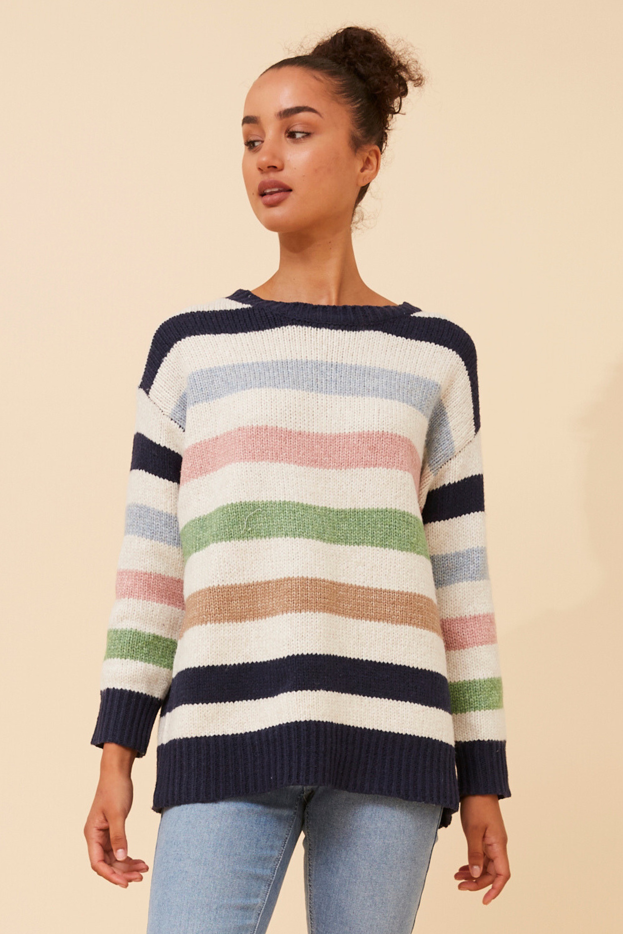 GAVIN STRIPE KNIT PULLOVER