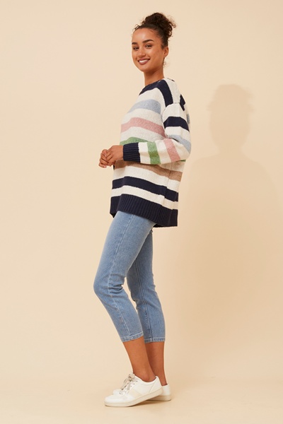GAVIN STRIPE KNIT PULLOVER