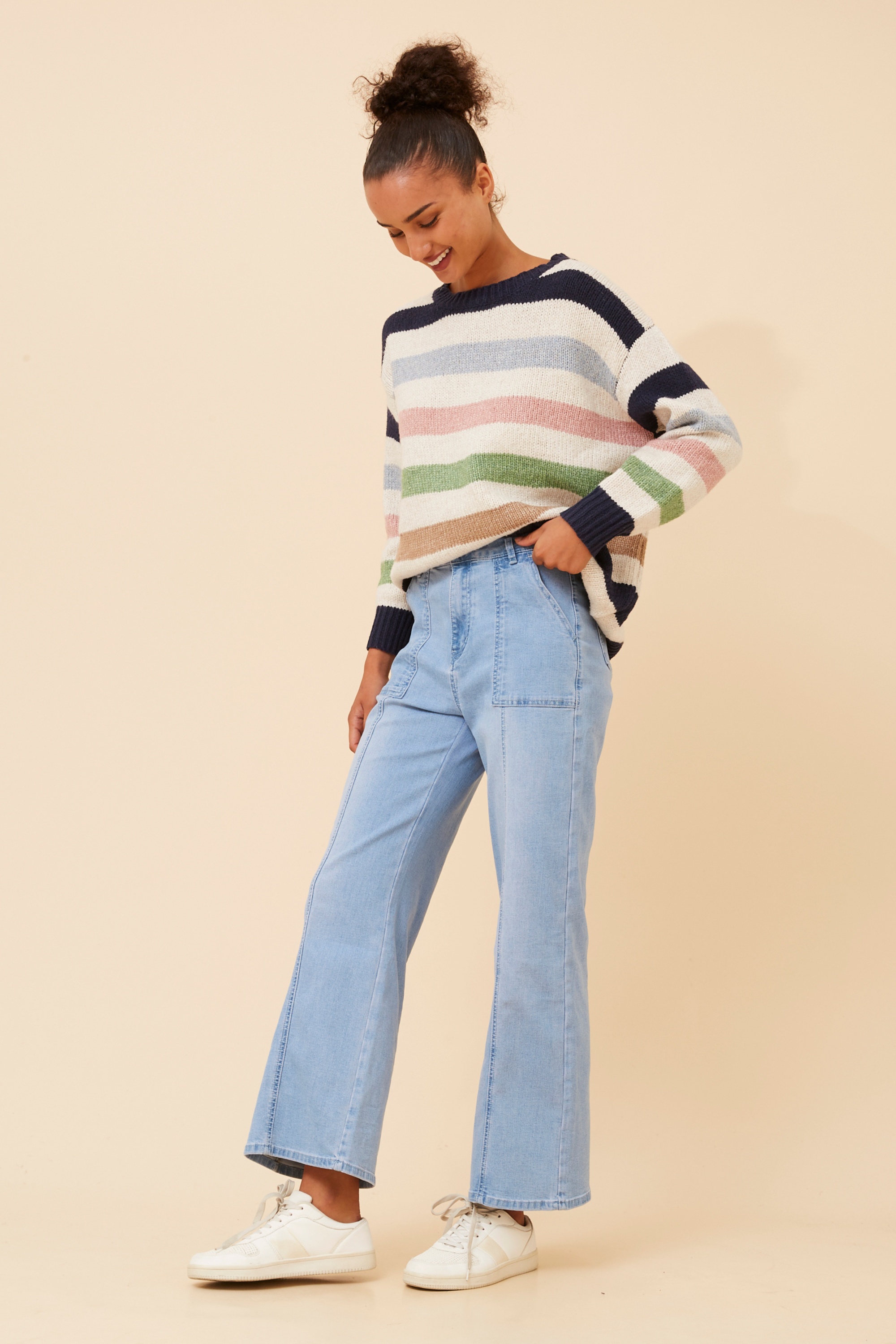 GAVIN STRIPE KNIT PULLOVER