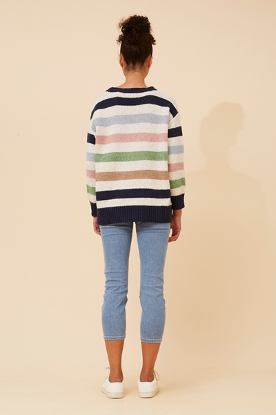 GAVIN STRIPE KNIT PULLOVER